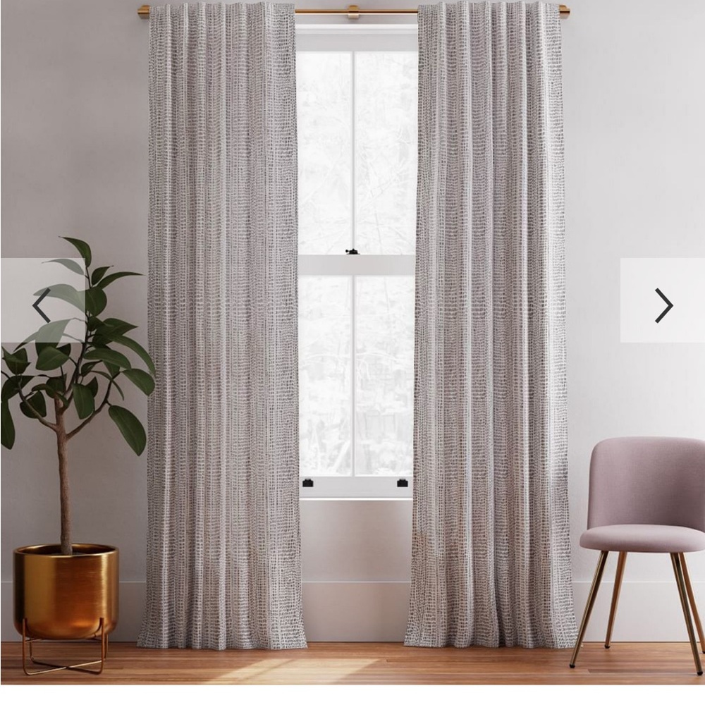 West Elm Bomu Curtains - 4 panels, 48”  x 108”